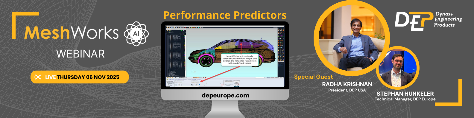 DEP MeshWorks AI/ML Framework Webinar — Real-World Applications and Performance Predictors